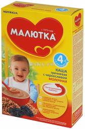 Каша МАЛЮТКА Гречневая с черносливом молочная