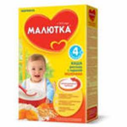 Каша МАЛЮТКА рисовая с курагой