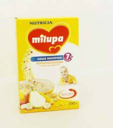 Каша Milupa молочная мультизлаковая со смесью фруктов.