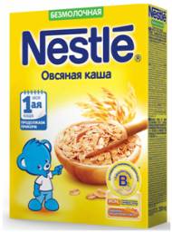 Каша Nestle овсяная безмолочная