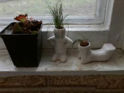Керамические фигурки-человечки 2013 new Creative Ceramic Magic Grass Garden Table Planting Baby Plants Porcelain Toy Pot #32448