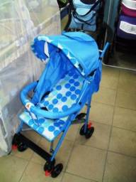 Коляска - трость Мишутка SL-102, цвет BLUE серые круги