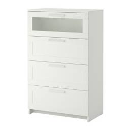 Комод IKEA БРИМНЕС с 4 ящиками, белый