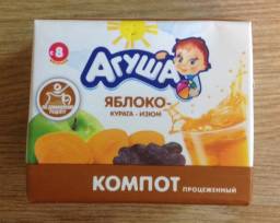 Компот Агуша Яблоко, курага