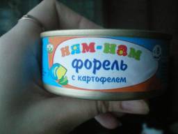 Консервы для детей Ням-ням Форель с картофелем