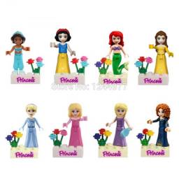 Конструкторы Aliexpress Набор персонажей Jiego Fairy Tales Snow White/Mermaid/Jasmine Princess Minifigure Building Block Model Action FIgure Toys Compatible With Lego