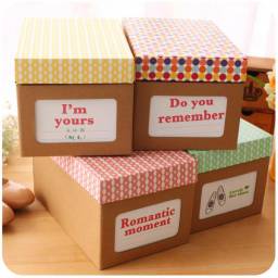 Коробка для хранения Aliexpress fashion small fresh cowhide paper diy folding multifunctional 2 shoebox shoes storage box