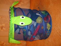 Корзина для игрушек и белья Aliexpress Retail cartoon mesh fabric folding storage basket for toys