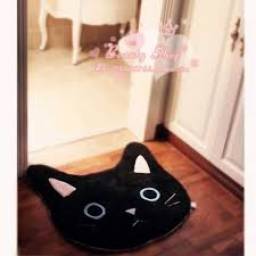 Коврик Aliexpress Mats toilet mat black and white by dream cat slip-resistant Lovely Bath Mat