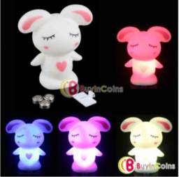 Лампа-ночник buyincoins Lovely Cute Rabbit Color Changing LED Night Light Lamp