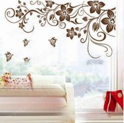 Large flower & batterfly removable PVC wall sticker home decor art decal