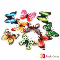 Магнитики в виде бабочек 10Pcs Curtain Home Fridge Decor Butterfly Shape Sticker Pin Glow in the Dark Ornament