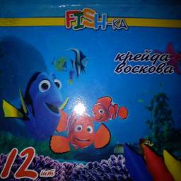 Мелки ТМ "EconoMix" Мел восковой Fish-ka 12 штук