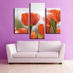 Модульная картина Aliexpress 3 Piece Free Shipping Hot Sell Modern Wall Painting Purple orchid Home Decoration Flowers Art Picture Paint on Canvas Prints