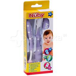 Набор детских зубных щеток Nuby с эргономичной ручкой 3 шт.
