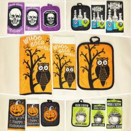 Набор для кухни Aliexpress 100% Cotton Halloween Towel Hand Potholder Day Pumpkin Ghost Decoration