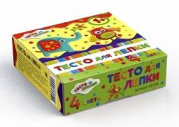 Набор для творчества Тесто для лепки из детства 4цв. 180г. т00102