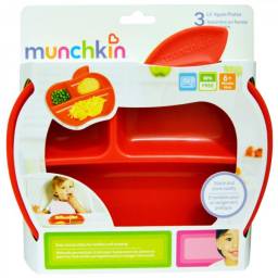 Набор из 3 тарелок Munchkin Lil' Apple Plates