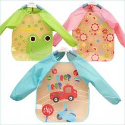Нагрудник для кормления Aliexpress с рукавами Cute Cartoon Baby Bibs Waterproof Long Sleeve Apron