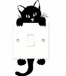 Наклейка для стен Aliexpress DIY Funny Cute Cat Dog Switch Stickers Wall Home Decoration Bedroom Parlor Z9