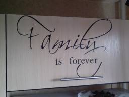 Наклейка на стену AliExpress "Family is forever" home decor creative quote wall decals zooyoo8068 decorative adesivo de parede removable vinyl wall stickers