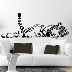Наклейка на стену Aliexpress Free Shipping Wall stickers Home decor SIze:640mm*1650mm PVC Vinyl paster Removable Art Mural tiger l-127