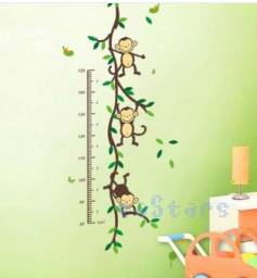 Наклейка на стену с AliExpress Art Decals Warm Child Room Kids Height Measure Monkey Tree Wall Poster Stickers