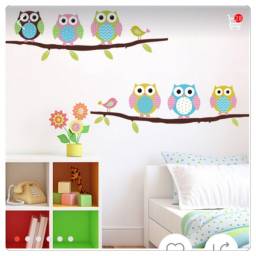 Наклейки Aliexpress Owls on tree wall stickers for kids rooms decorative adesivo de parede pvc decal New Arrival ZY1020