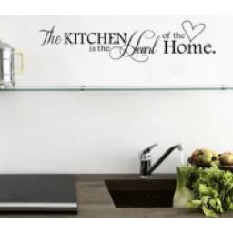 Наклейки на стену Aliexpress Kitchen + Home Letter Heart Pattern PVC Removable Wall Sticker Decor NIE#