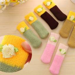 Носки для ножек стула Aliexpress Home Fashion Protect Floor Knit Flower Leg Sleeve Table Chair Foot Cover Sock