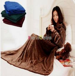 Одеяло (плед) с рукавами Buyincoins New Supper Home Winter Warm Fleece Snuggie Blanket Robe Cloak with Sleeves Gift