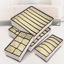 Органайзер для белья Aliexpress 4PCS Underwear Bra Organizer Storage Box 2 Colors Beige/Rose Drawer Closet Organizers Boxes For Underwear Scarfs Socks Bra