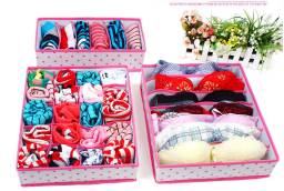 Органайзеры для хранения нижнего белья Аliexpress New 3 Pcs Storage Box Set For Bra Underwear Tie Socks with 6/7/20cell