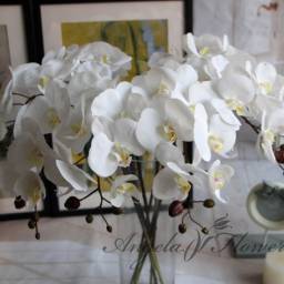 Орхидея Aliexpress. Artificial Flowers Real Touch Artificial Moth Orchid Butterfly Orchid for new House Home Wedding Festival Decoration