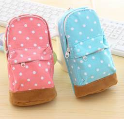 Пенал Aliexpress 1pcs/lot Korea stationery Multifunctional big capacity pencil case Dot school bag pattern Cute storage box