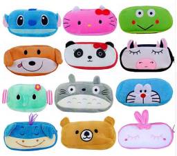 Пенал Aliexpress Hot Sale 1 Piece Cute Cartoon Plush Pencil Case Kawaii Large Size School Pencil Box Animals Stationery Fashion Pen Bag For Kids