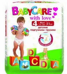 Подгузники-трусики Baby Care with love свобода движения
