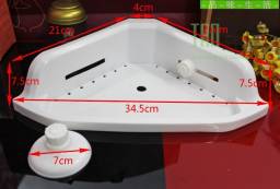 Полка для ванной Bathroom shelf convenient rack with hook accessories Suction Wall Plastic Multipurpose White