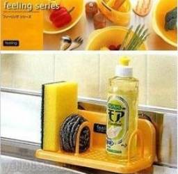 Полочка для кухни Shelf storage plastic bathroom sucker sink drain rack sponge holder bracket