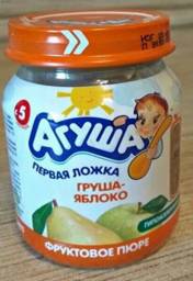 Пюре Агуша фруктовое груша-яблоко
