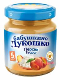 Пюре Бабушкино лукошко Персик-творог