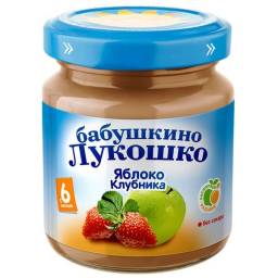 Пюре Бабушкино лукошко Яблоко Клубника