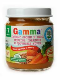 Пюре Gamma Первые овощи и мясо: морковь