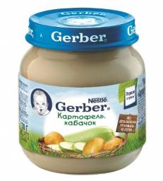 Пюре Gerber Картофель и кабачок