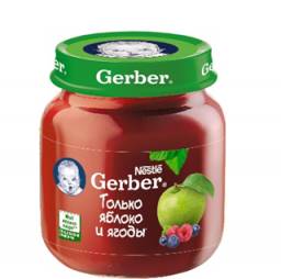 Пюре Gerber Яблоко с лесными ягодами