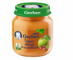 Пюре Gerber Яблоко с шиповником
