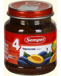 Пюре Semper c черносливом с 4 месяцев