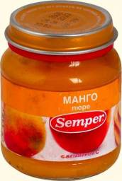 Пюре Semper фруктовое Манго