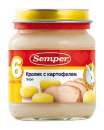 Пюре Semper кролик с картофолем