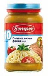 Пюре Semper Спагетти с мясным фаршем с 10 мес